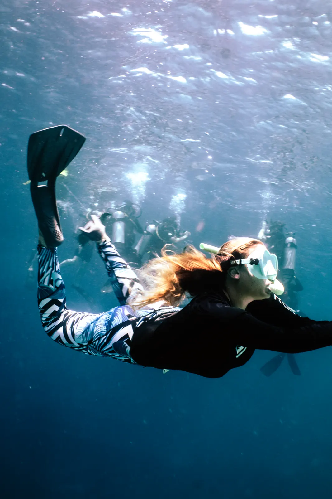 Snorkelling over the reef off Gili Air